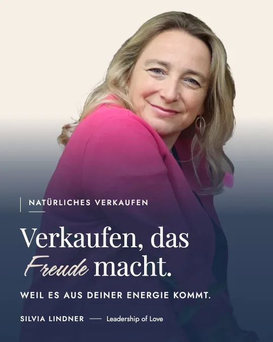 Muster Titelbild: Silvia Lindner im pinkfarbenen Blazer, „Verkaufen, das Freude macht.“