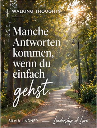 Instagram-Beitrag: Manche Antworten kommen, wenn du einfach gehst.